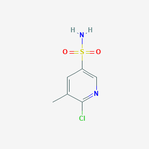 molecular formula C6H7ClN2O2S B1407785 6-Chloro-5-methylpyridine-3-sulfonamide CAS No. 37105-11-6