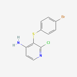 molecular formula C11H8BrClN2S B1407786 3-[(4-Bromophenyl)thio]-2-chloropyridin-4-amine CAS No. 1235872-84-0