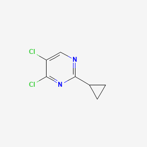 molecular formula C7H6Cl2N2 B1407790 4,5-Dichloro-2-cyclopropylpyrimidine CAS No. 1240595-61-2