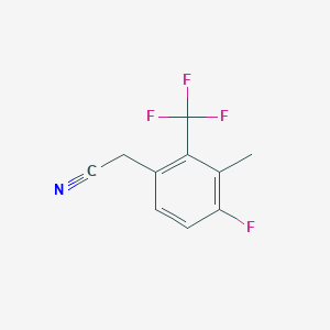 molecular formula C10H7F4N B1407791 4-Fluoro-3-methyl-2-(trifluoromethyl)phenylacetonitrile CAS No. 1706446-60-7