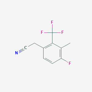 molecular formula C10H7F4N B1407791 4-Fluoro-3-methyl-2-(trifluoromethyl)-phenylacetonitrile CAS No. 1706446-60-7