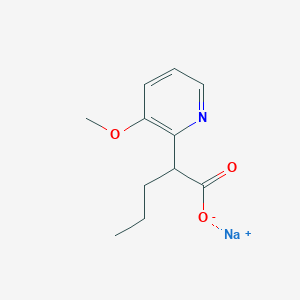 molecular formula C11H14NNaO3 B1407793 2-(3-甲氧基吡啶-2-基)戊酸钠 CAS No. 1803566-57-5