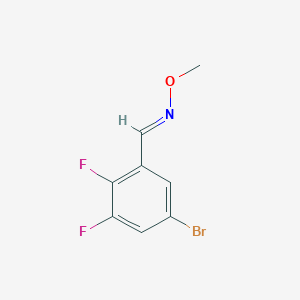 molecular formula C8H6BrF2NO B1407796 O-Methyl-(E)-5-bromo-2,3-difluorobenzaldehyde oxime CAS No. 1365889-33-3
