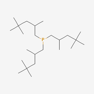 molecular formula C24H51P B14077987 Tris(2,4,4-trimethylpentyl)phosphane CAS No. 10138-88-2