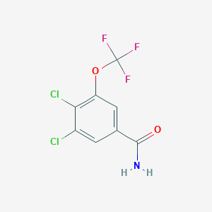 molecular formula C8H4Cl2F3NO2 B1407799 3,4-Dichloro-5-(trifluoromethoxy)benzamide CAS No. 1706435-10-0