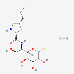 molecular formula C17H33ClN2O6S B14077995 D-erythro-a-D-galacto-Octopyranoside, methyl6,8-dideoxy-6-[[(4-propyl-2-pyrrolidinyl)carbonyl]amino]-1-thio-,monohydrochloride, (2S-trans)- 