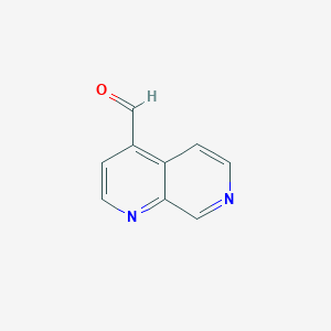 molecular formula C9H6N2O B1407800 1,7-萘啶-4-甲醛 CAS No. 2231676-79-0