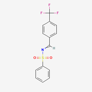 molecular formula C14H10F3NO2S B14078041 N-(4-Trifluoromethyl-benzylidene)-benzenesulfonamide 