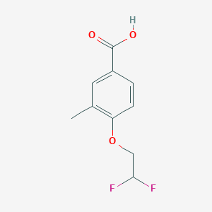 molecular formula C10H10F2O3 B1407805 4-(2,2-Difluoroethoxy)-3-methylbenzoic acid CAS No. 1373864-75-5