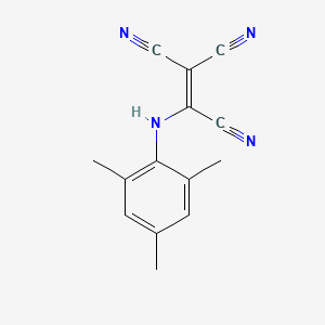 molecular formula C14H12N4 B14078136 Ethenetricarbonitrile, (2,4,6-trimethylanilino)- CAS No. 23957-72-4