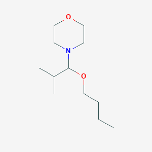 molecular formula C12H25NO2 B14078167 4-(1-Butoxy-2-methylpropyl)morpholine CAS No. 100387-29-9