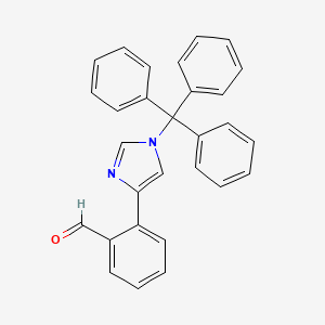 molecular formula C29H22N2O B1407825 2-(1-Trityl-1H-imidazol-4-yl)benzaldehyde CAS No. 1402838-08-7