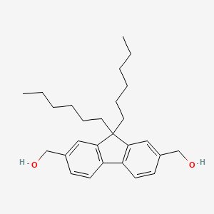 molecular formula C27H38O2 B14078261 9,9-Dihexyl-9H-fluorene-2,7-diyl)dimethanol 