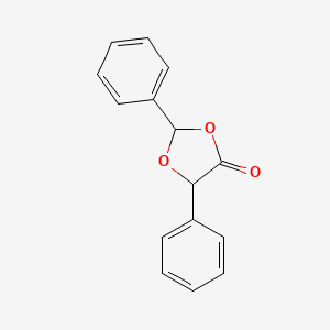 molecular formula C15H12O3 B14078288 1,3-Dioxolan-4-one, 2,5-diphenyl- CAS No. 56535-98-9