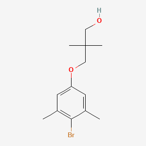 molecular formula C13H19BrO2 B1407840 3-(4-Bromo-3,5-dimethylphenoxy)-2,2-dimethylpropan-1-ol CAS No. 1458652-81-7