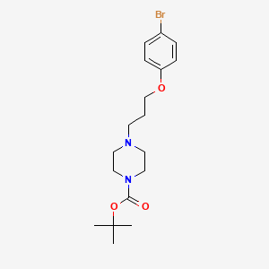 molecular formula C18H27BrN2O3 B1407845 Tert-butyl 4-(3-(4-bromophenoxy)propyl)piperazine-1-carboxylate CAS No. 1467060-86-1