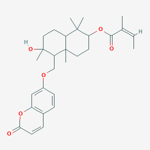 molecular formula C29H38O6 B14078474 Isosamarcandin angelate 