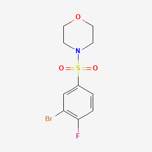molecular formula C10H11BrFNO3S B1407852 4-((3-Bromo-4-fluorophenyl)sulfonyl)morpholine CAS No. 1446236-24-3