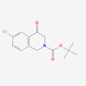 molecular formula C14H16ClNO3 B1407854 6-氯-4-氧代-3,4-二氢-1H-异喹啉-2-羧酸叔丁酯 CAS No. 1427195-17-2