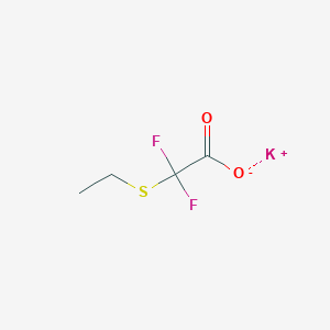 molecular formula C4H5F2KO2S B1407856 Potassium 2-(ethylsulfanyl)-2,2-difluoroacetate CAS No. 1803607-94-4