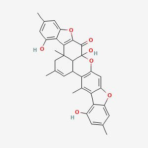 molecular formula C33H28O7 B14078566 Asticolorin B CAS No. 93376-71-7