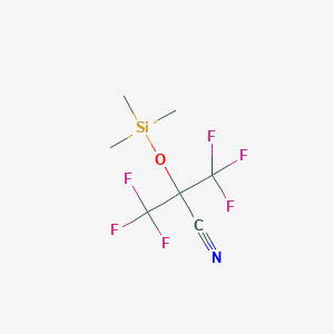 molecular formula C7H9F6NOSi B14078683 Propanenitrile, 3,3,3-trifluoro-2-(trifluoromethyl)-2-[(trimethylsilyl)oxy]- CAS No. 41309-98-2