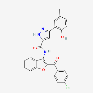 molecular formula C26H18ClN3O4 B14078902 N-{2-[(4-chlorophenyl)carbonyl]-1-benzofuran-3-yl}-5-(2-hydroxy-5-methylphenyl)-1H-pyrazole-3-carboxamide 