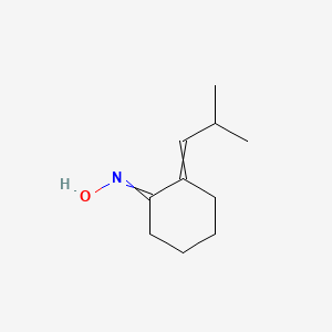 molecular formula C10H17NO B14078982 Cyclohexanone, 2-(2-methylpropylidene)-, oxime CAS No. 101511-85-7