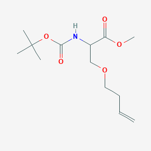 molecular formula C13H23NO5 B14079172 methyl (2S)-3-(but-3-en-1-yloxy)-2-{[(tert-butoxy)carbonyl]amino}propanoate 