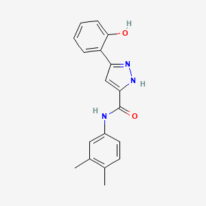 molecular formula C18H17N3O2 B14079295 N-(3,4-dimethylphenyl)-5-(2-hydroxyphenyl)-1H-pyrazole-3-carboxamide 