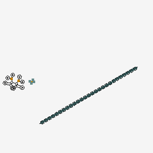 molecular formula C112H84P4 B14079428 [16-(16-diphenylphosphanyl-15-tetracyclo[6.6.2.02,7.09,14]hexadeca-2,4,6,9,11,13,15-heptaenyl)-15-tetracyclo[6.6.2.02,7.09,14]hexadeca-2,4,6,9,11,13,15-heptaenyl]-diphenylphosphane;hexapentaconta-2,4,6,8,10,12,14,16,18,20,22,24,26,28,30,32,34,36,38,40,42,44,46,48,50,52,54-heptacosayne;molecular hydrogen;phosphanylphosphane 