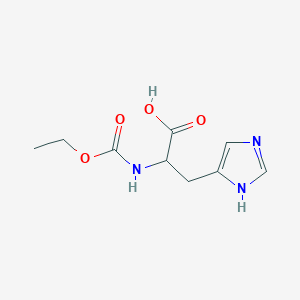 molecular formula C9H13N3O4 B14079455 N-(Ethoxycarbonyl)histidine CAS No. 27925-90-2