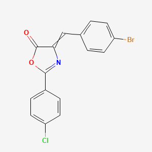 molecular formula C16H9BrClNO2 B14079596 4-[(4-Bromophenyl)methylene]-2-(4-chlorophenyl)-5(4H)-oxazolone CAS No. 299934-63-7