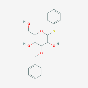 molecular formula C19H22O5S B14079791 2-(Hydroxymethyl)-4-phenylmethoxy-6-phenylsulfanyloxane-3,5-diol 
