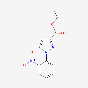 molecular formula C12H11N3O4 B14079895 ethyl 1-(2-nitrophenyl)-1H-pyrazole-3-carboxylate 
