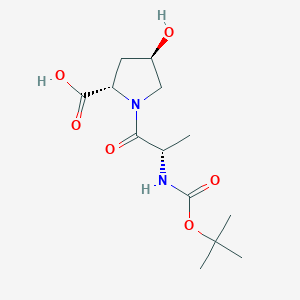 molecular formula C13H22N2O6 B14079915 L-Proline, 1-[N-[(1,1-dimethylethoxy)carbonyl]-L-alanyl]-4-hydroxy-, trans- 
