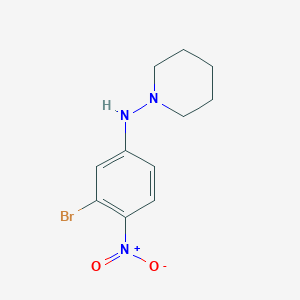 molecular formula C11H14BrN3O2 B1407992 N-(3-Bromo-4-nitrophenyl)piperidin-1-amine CAS No. 1707378-08-2