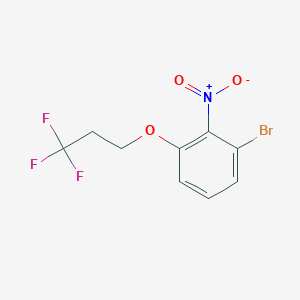 molecular formula C9H7BrF3NO3 B1407995 1-Bromo-2-nitro-3-(3,3,3-trifluoropropoxy)benzene CAS No. 1774894-34-6