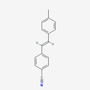 molecular formula C16H13N B14080000 Benzonitrile, 4-[(1E)-2-(4-methylphenyl)ethenyl]- 