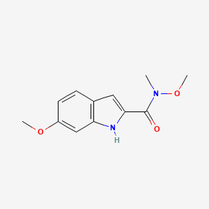 molecular formula C12H14N2O3 B14080056 N,6-dimethoxy-N-methyl-1H-indole-2-carboxamide CAS No. 1630937-31-3