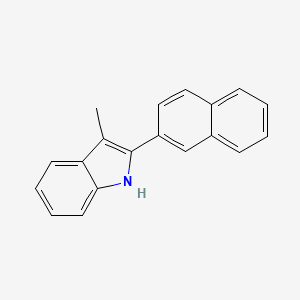molecular formula C19H15N B14080066 1H-Indole, 3-methyl-2-(2-naphthalenyl)- CAS No. 101894-98-8