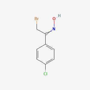 molecular formula C8H7BrClNO B14080078 N-[2-Bromo-1-(4-chlorophenyl)ethylidene]hydroxylamine CAS No. 136978-96-6