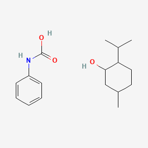 molecular formula C17H27NO3 B14080099 Cyclohexanol, 5-methyl-2-(1-methylethyl)-, phenylcarbamate CAS No. 110383-45-4