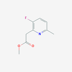 molecular formula C9H10FNO2 B14080359 Methyl 2-(3-fluoro-6-methylpyridin-2-yl)acetate 