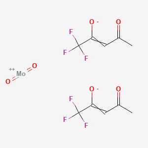 molecular formula C10H8F6MoO6 B14080417 Dioxomolybdenum(2+);1,1,1-trifluoro-4-oxopent-2-en-2-olate 