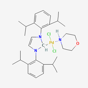 molecular formula C31H46Cl2N3OPd- B14080578 NHC-Pd(II)-Mp catalyst 
