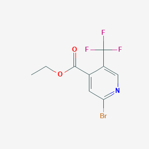 molecular formula C9H7BrF3NO2 B1408064 Ethyl 2-bromo-5-(trifluoromethyl)isonicotinate CAS No. 1227571-51-8