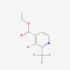 molecular formula C9H7BrF3NO2 B1408065 Ethyl 3-bromo-2-(trifluoromethyl)isonicotinate CAS No. 1227603-38-4