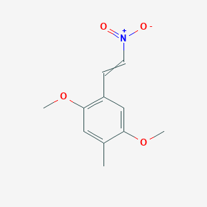 molecular formula C11H13NO4 B14080997 Benzene, 1,4-dimethoxy-2-methyl-5-(2-nitroethenyl)- 