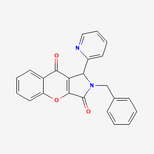 molecular formula C23H16N2O3 B14081027 2-Benzyl-1-(pyridin-2-yl)-1,2-dihydrochromeno[2,3-c]pyrrole-3,9-dione 